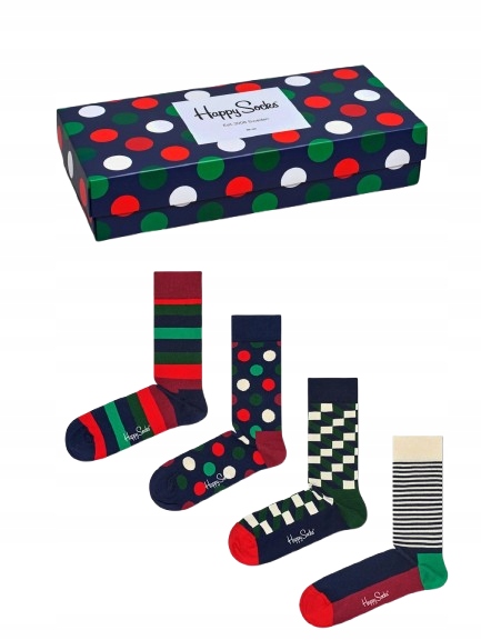 Happy Socks sada ponožek 4 balení barevné XBDO09-4000 vel. 36 40