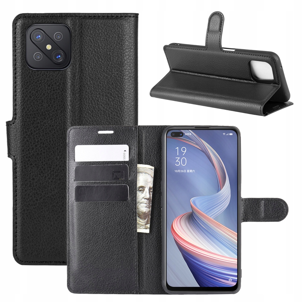 

Etui Portfel Litchi Pokrowiec Do Oppo Reno 4Z 5G
