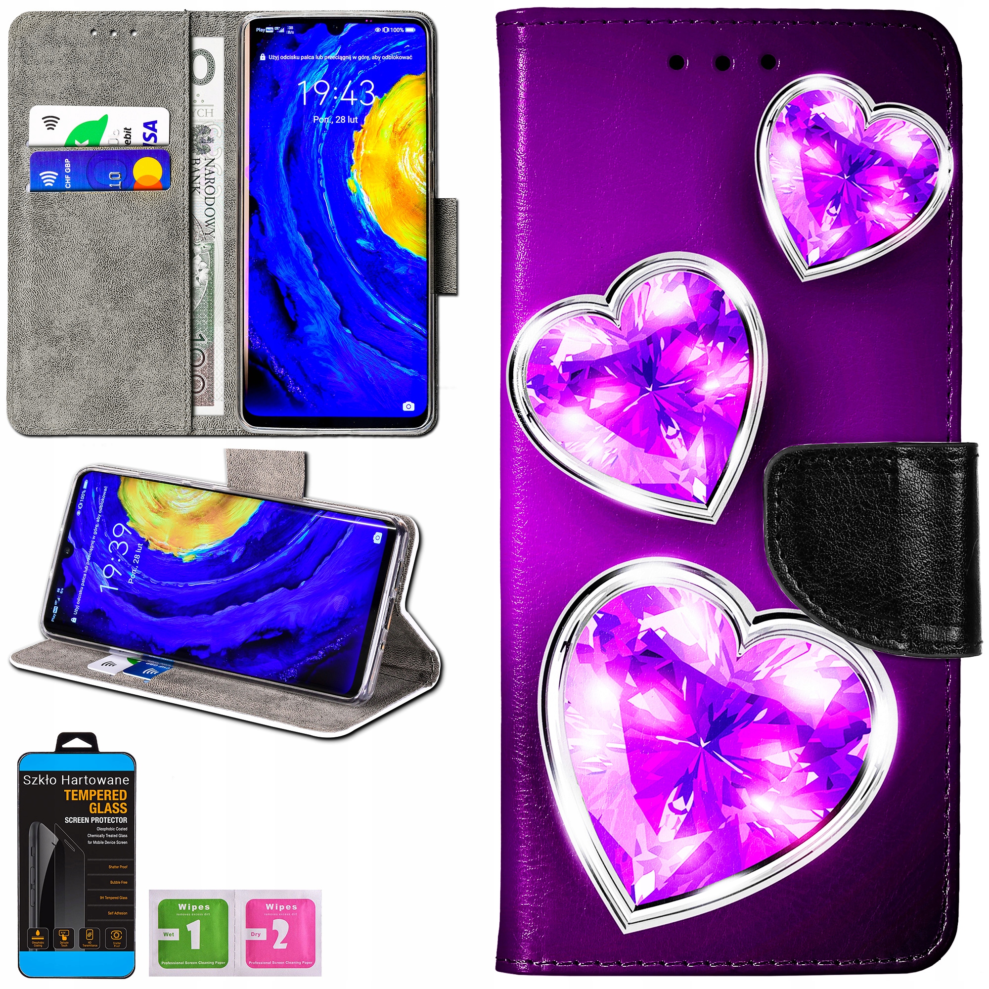 Etui Portfel FOTO Case OBUDOWA SZKŁO 9H do Xiaomi Redmi Note 11 /Note 11S