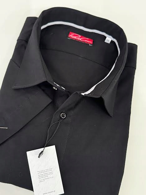 Roberto Cossini pánská košile regular černá kr. ru. kruh 46 188/194 Twill