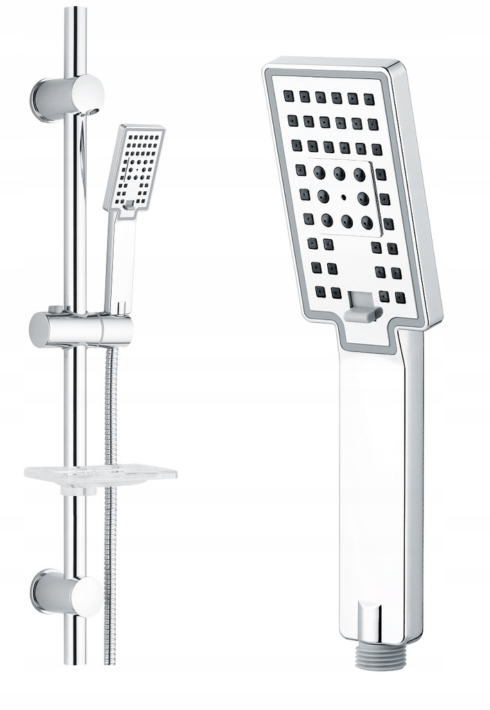 CUBIC zestaw prysznicowy + bateria prysznicowa LOFT chrom MODERN Stan opakowania oryginalne