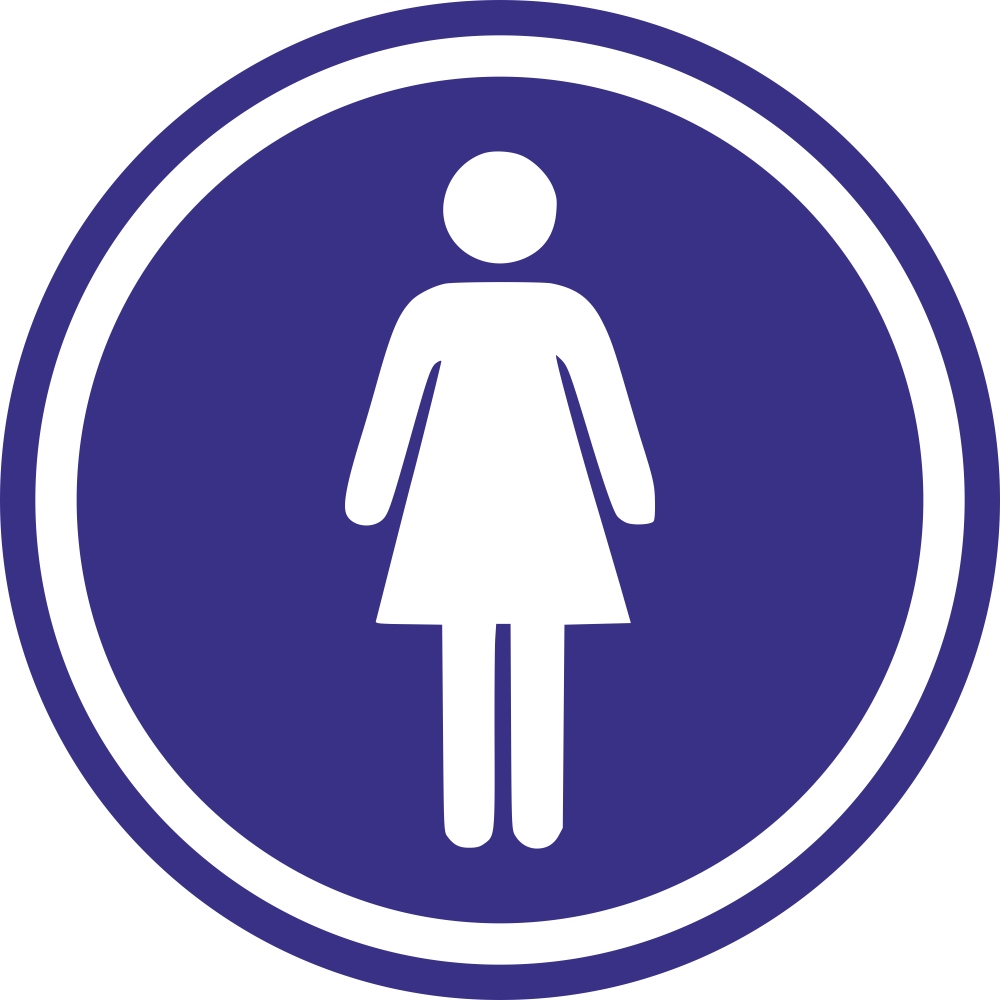 

Naklejka informacyjna Wc toaleta damska 10cm