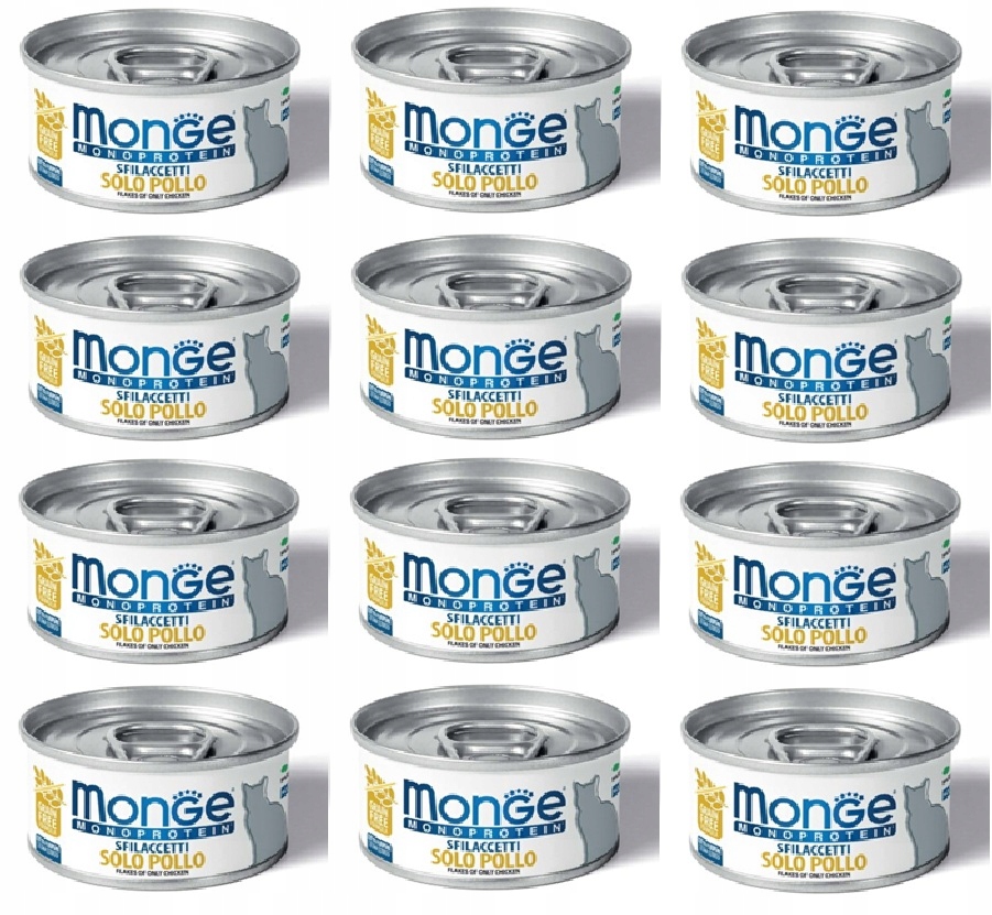 Levně Monge Monoprotein s kuřecím masem 12 x 80 g