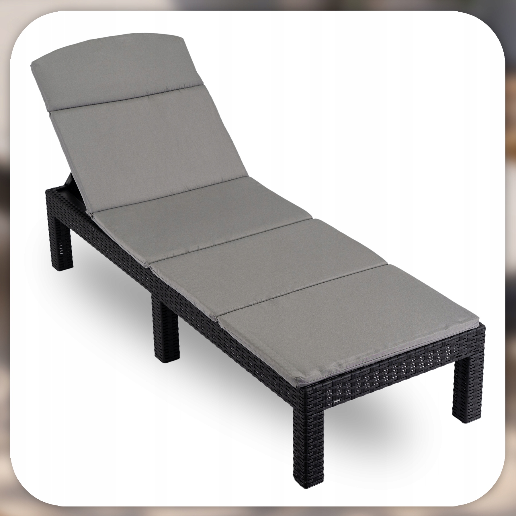 Ležadlo Záhradné Ratanové Turistické Rozkladacie Postel LUIZIANA Materiál rámu technoratan