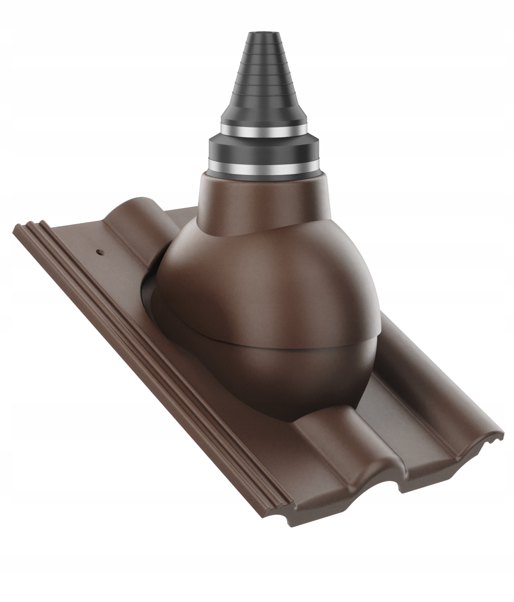 Anténní průchod pro vzduchotěsné střechy Braas Romanská Hnědá