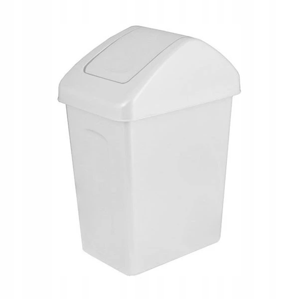 Levně Odpadkový koš s výklopným víkem 25l bílý