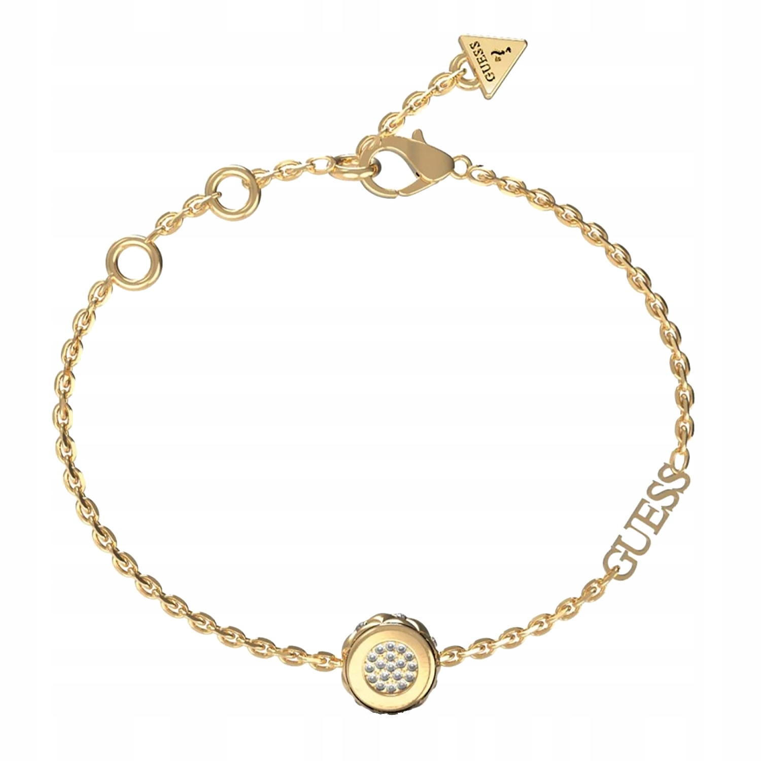 Dámský zlatý náramek Guess zirkon 18 cm