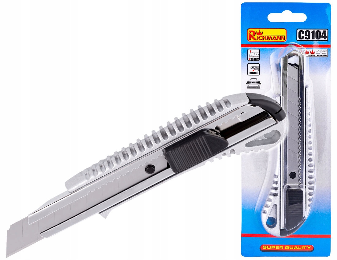 

Nóż Do Tapet Aluminiowy 18 MM C9104 Richmann