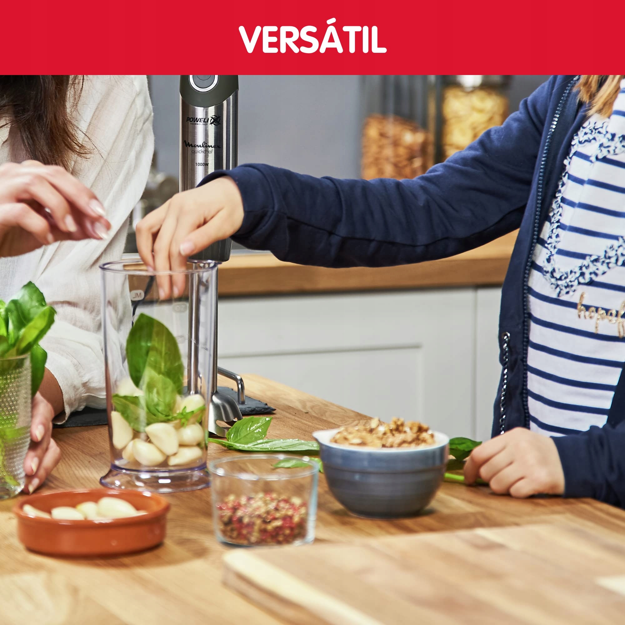 MOULINEX Quickchef Blender Ręczny 3w1 Technologia Powelix Stal Nierdzewna — miniatura 5
