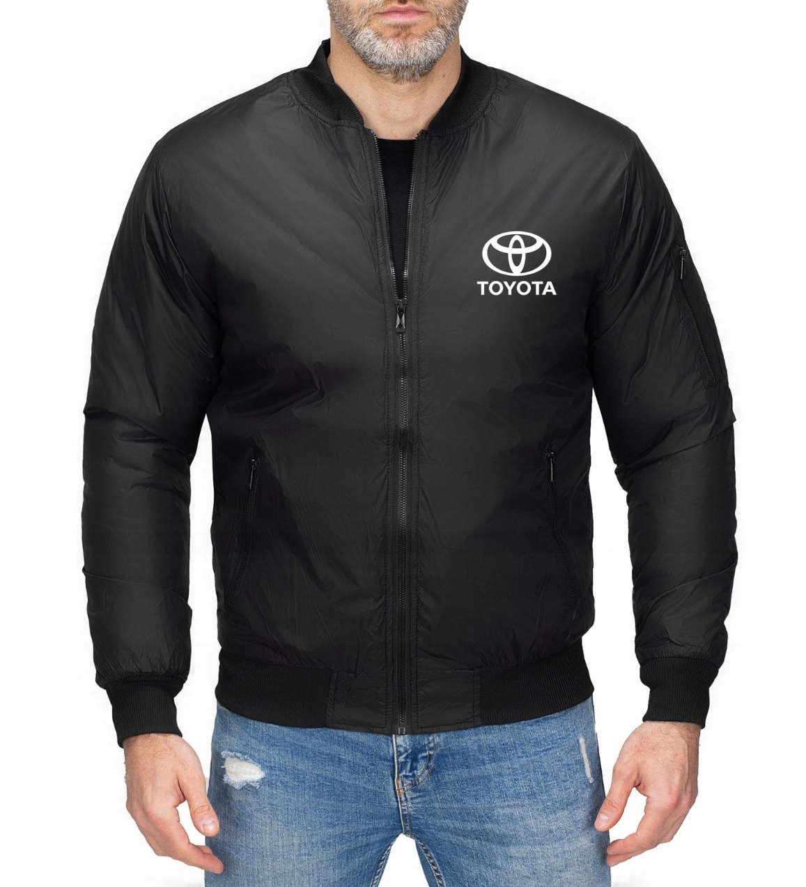 Pánská Bomberová Bunda Bomber Přechodová Toyota Černá M