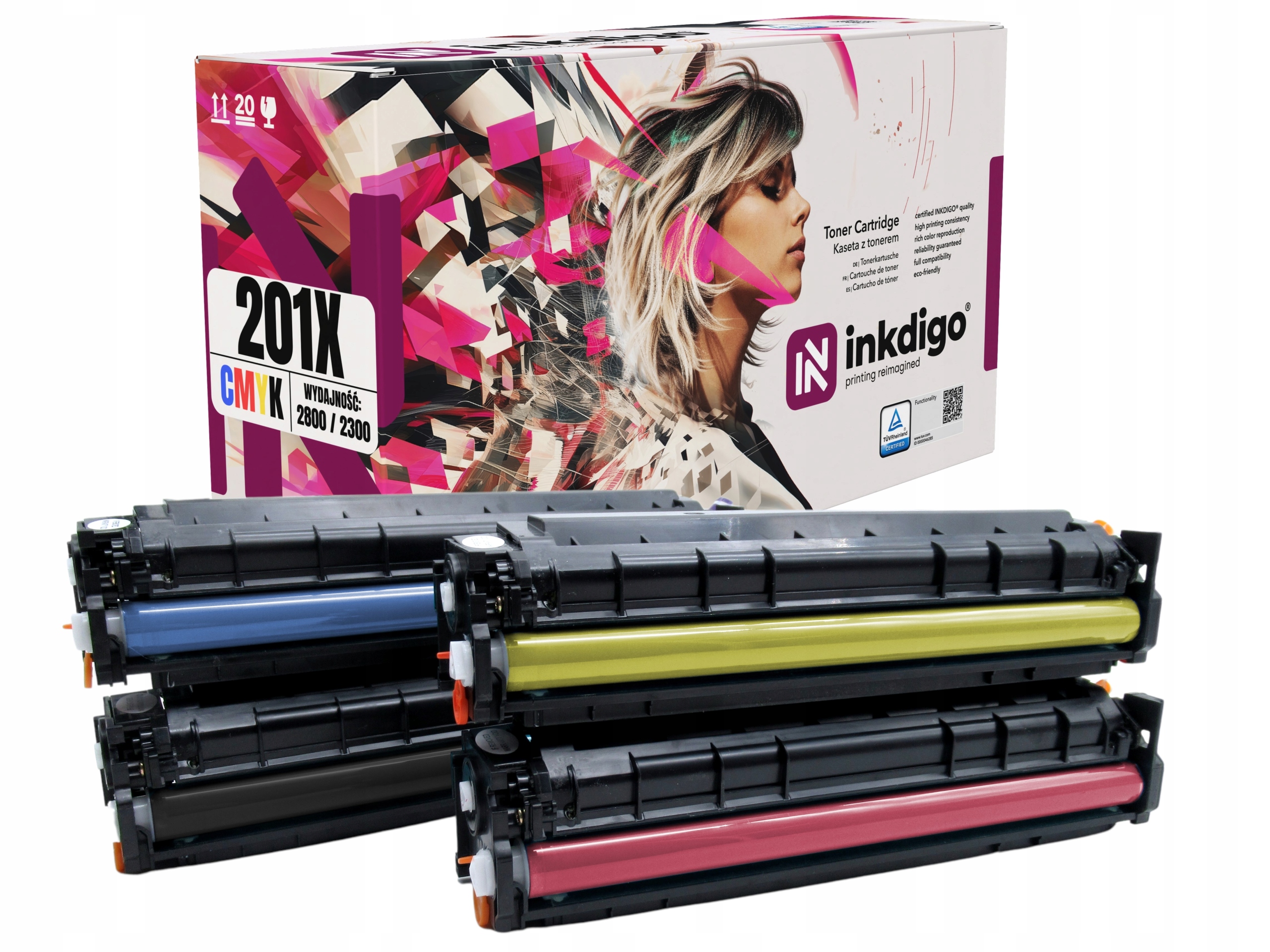 4x Toner do Drukarki Hp CF400X M277dw Drukarka Hp Color Laserjet Pro M252dw