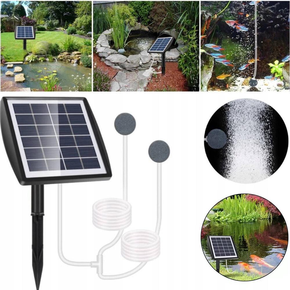 Solarna pompa tlenu Przenośny napowietrzacz do stawu 2W 2200mAh