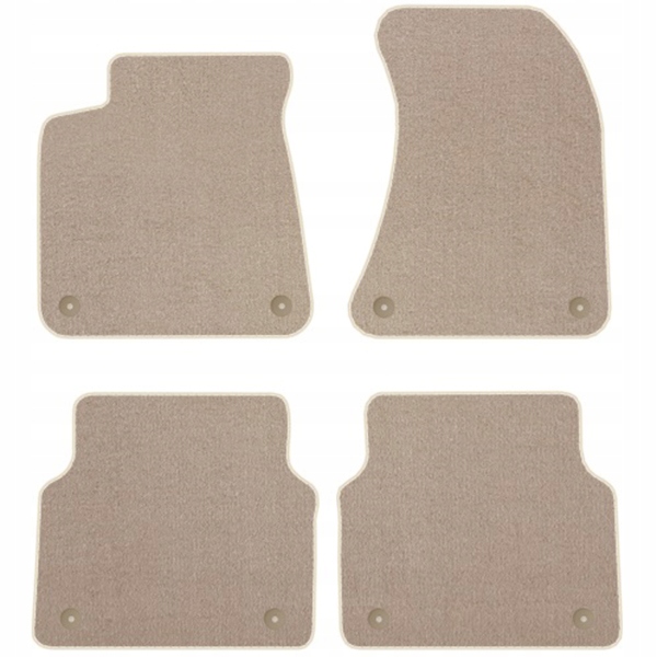 Audi A8 D4 2010-2017 velurové koberce Comfort Béžové