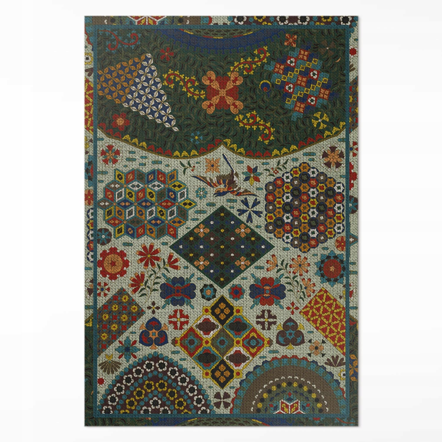 Moderný vinylový koberec do izby Japonský vzor Albert Racinet 80x120 cm