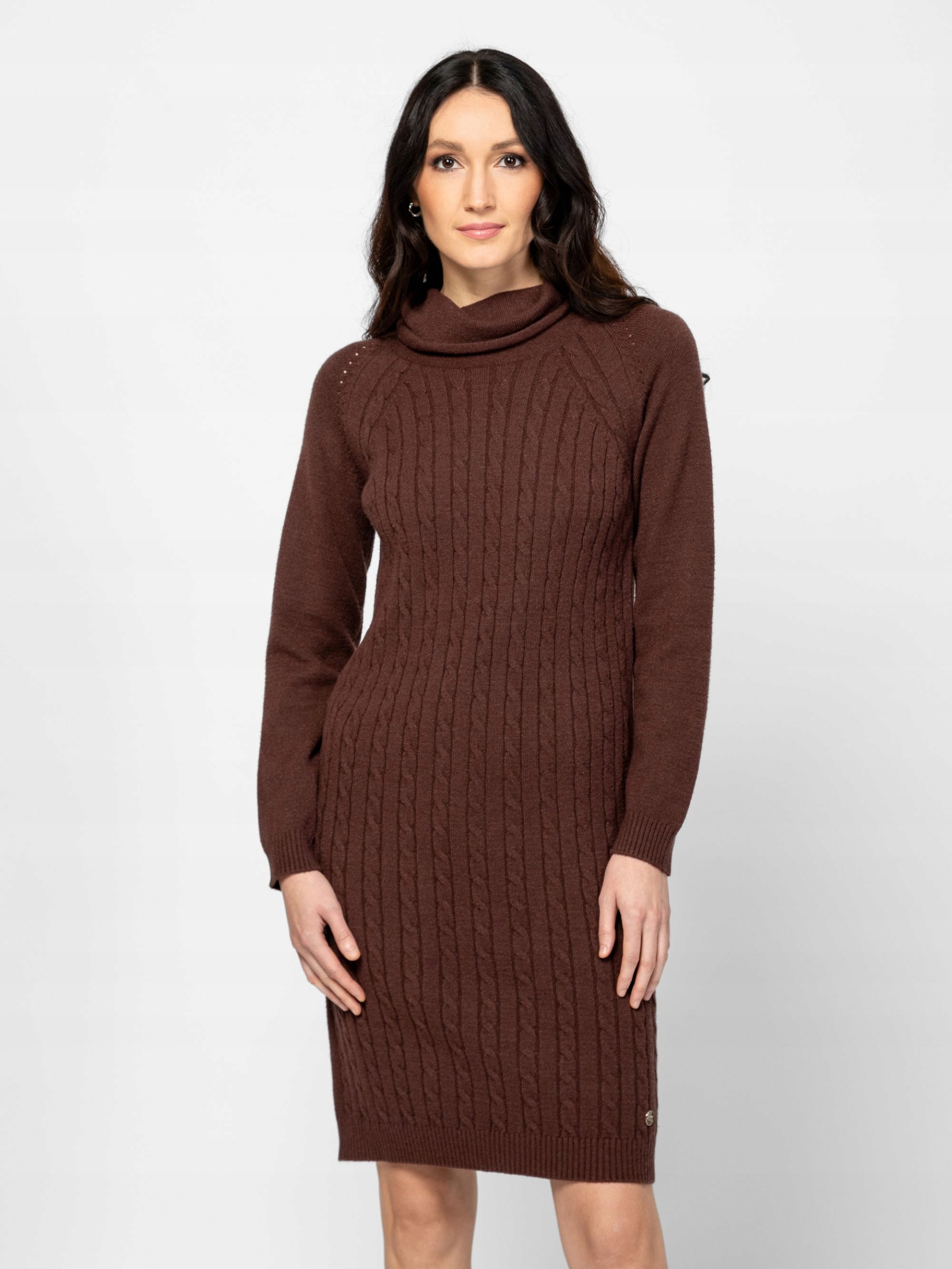 Heavy Tools Dámské Klasické Šaty S Rolákem Heir Espresso Hnědá Xs