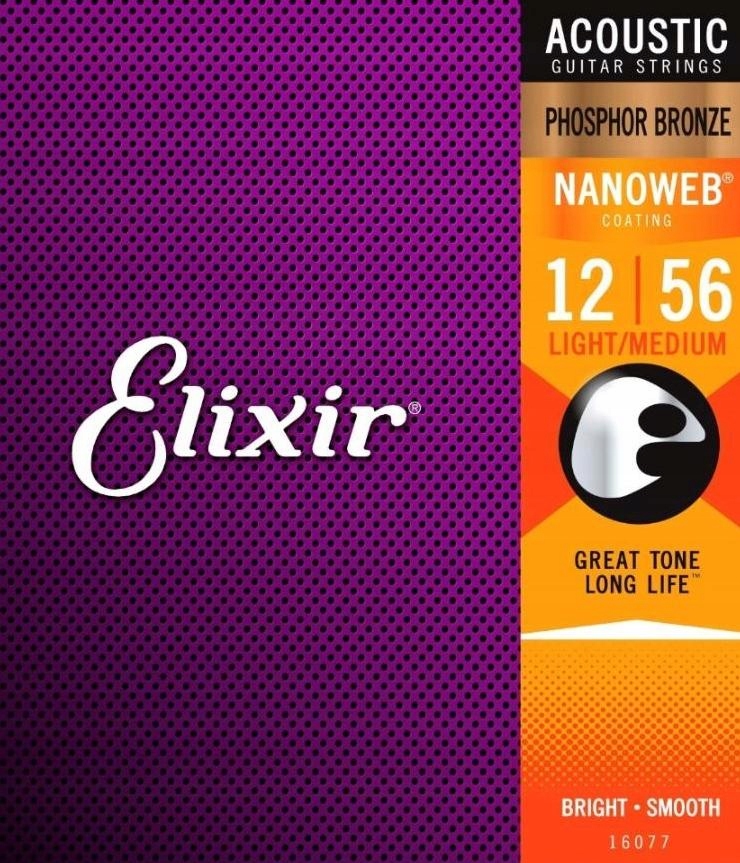 Struny Elixir NanoWeb Phosphor Bronze 12-56 16077