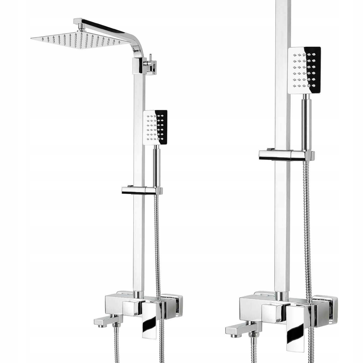 Sprchový Set S Sprchovým Stĺpom A Výtokom Pre Vaňu S Dažďovou Sprchou 20 CM