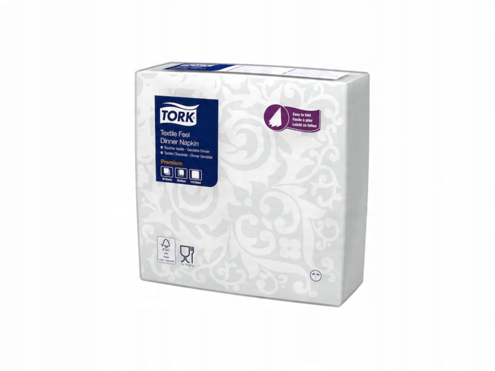 

Serwetki Tork LinStyle 39x39 509413 Biała Dekor