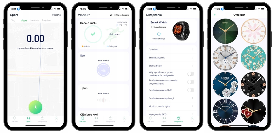 SMARTWATCH SMARTBAND ZEGAREK DAMSKI OPASKA KROKI CIŚNIENIE PULS Kompatybilność systemowa Android iOS
