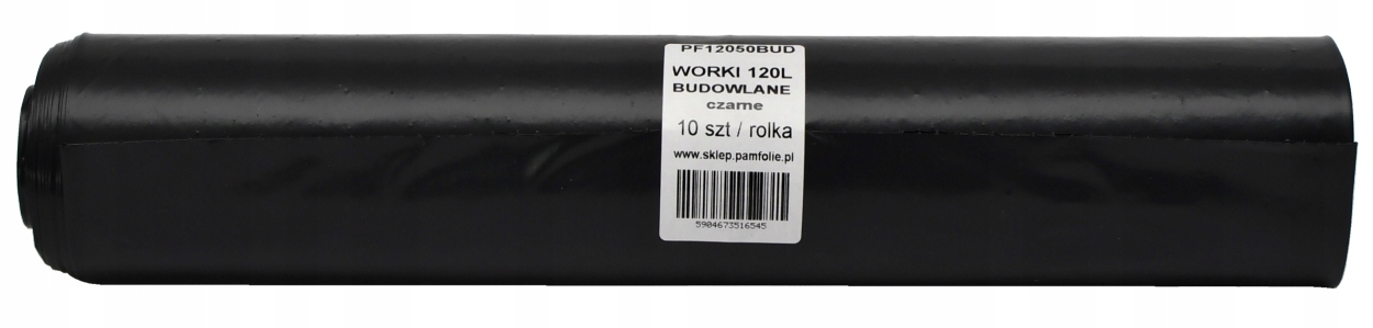 

Worki na śmieci 120L10szt mocne budowlane 50mikron