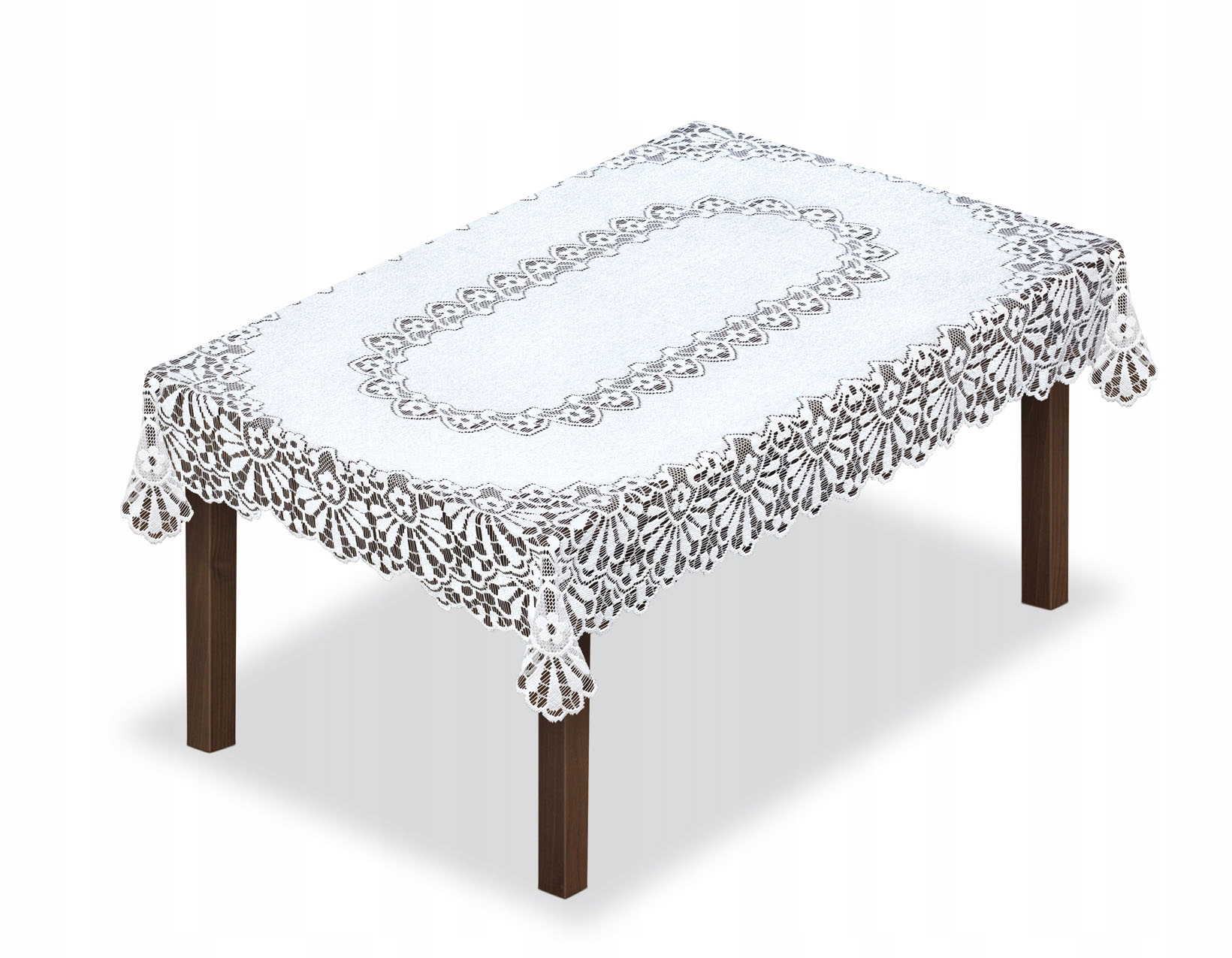 

Obrus biały żakardowy 140x220 prostokątny 238460