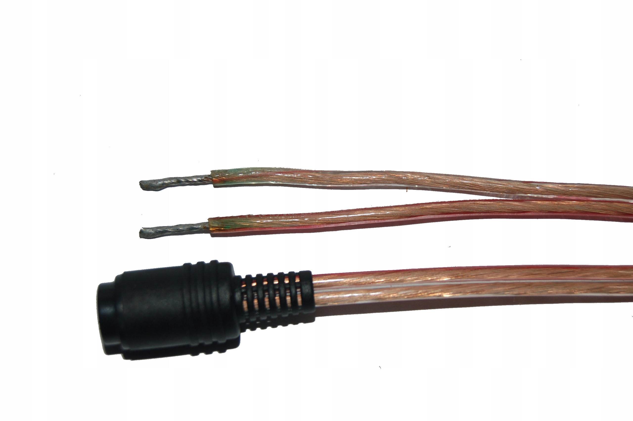 Kabel głośnikowy gniazdo din 2p 0, przewód 2x1,5mm, transparent Cu, 3m