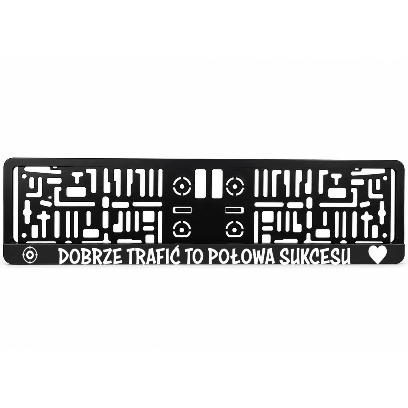 Ramka pod tablice rejestracyjną z nadrukiem Dobrze trafić komplet 2 szt.