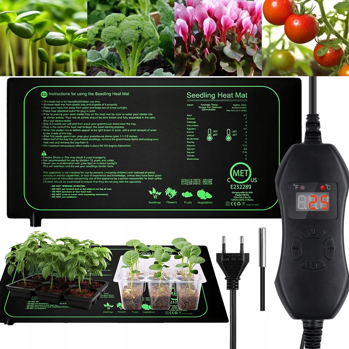 Levně Voděodolná Vyhřívací Podložka Pod Terárium Pro Sazenice Termostat 50W