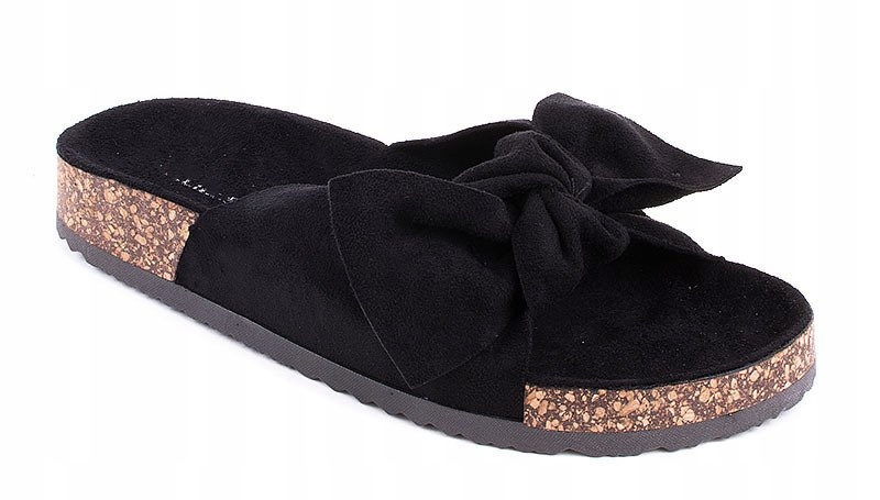 2872 ZAMSZOWE KLAPKI Z KOKARDĄ NA KORKU KOLORY 41 Płeć kobieta