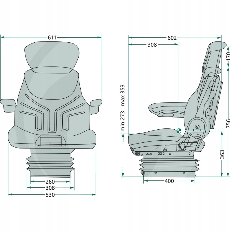 GRAMMER Siedzenie Maximo Professional MSG95AL/731 Numer katalogowy części 2401288547