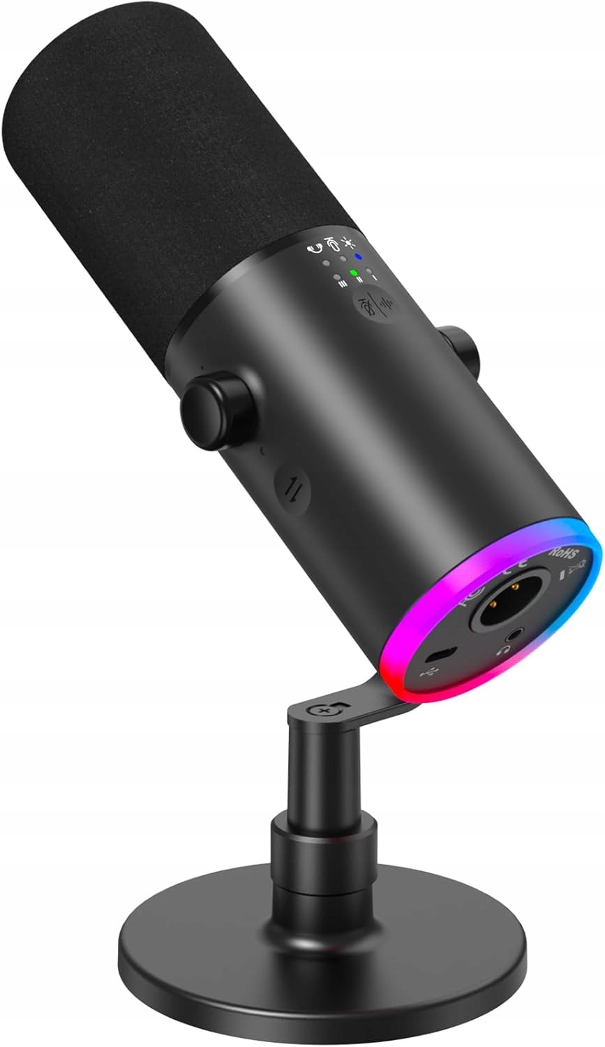Tonor Mikrofon Do Gier Usb/xlr, Redukcja Szumów Ai, Rgb, Wyciszenie