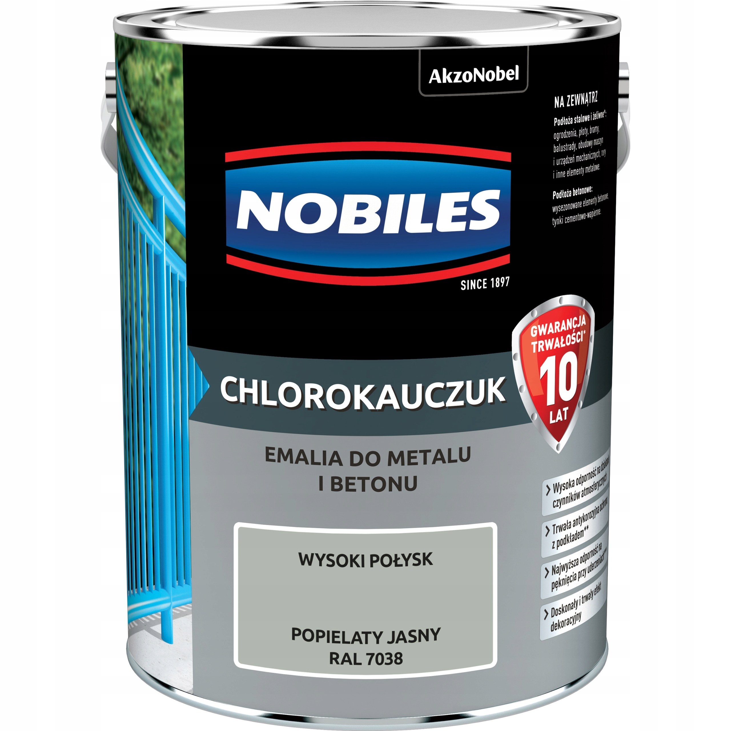 Chlorokaučuk 5L popelavý Světlý Ral 7038 Nobiles