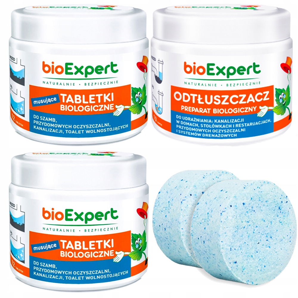 bioExpert Tabletki Biologiczne MUSUJĄCE TABLETKI do SZAMA 24 + ODTŁUSZCZACZ