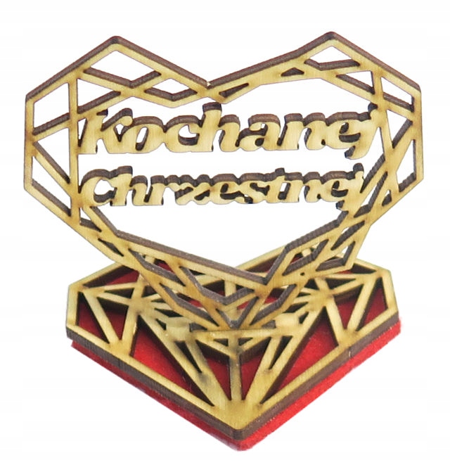 

Dekor Serce Na Podstawce Kochanej Chrzestnej KQ25