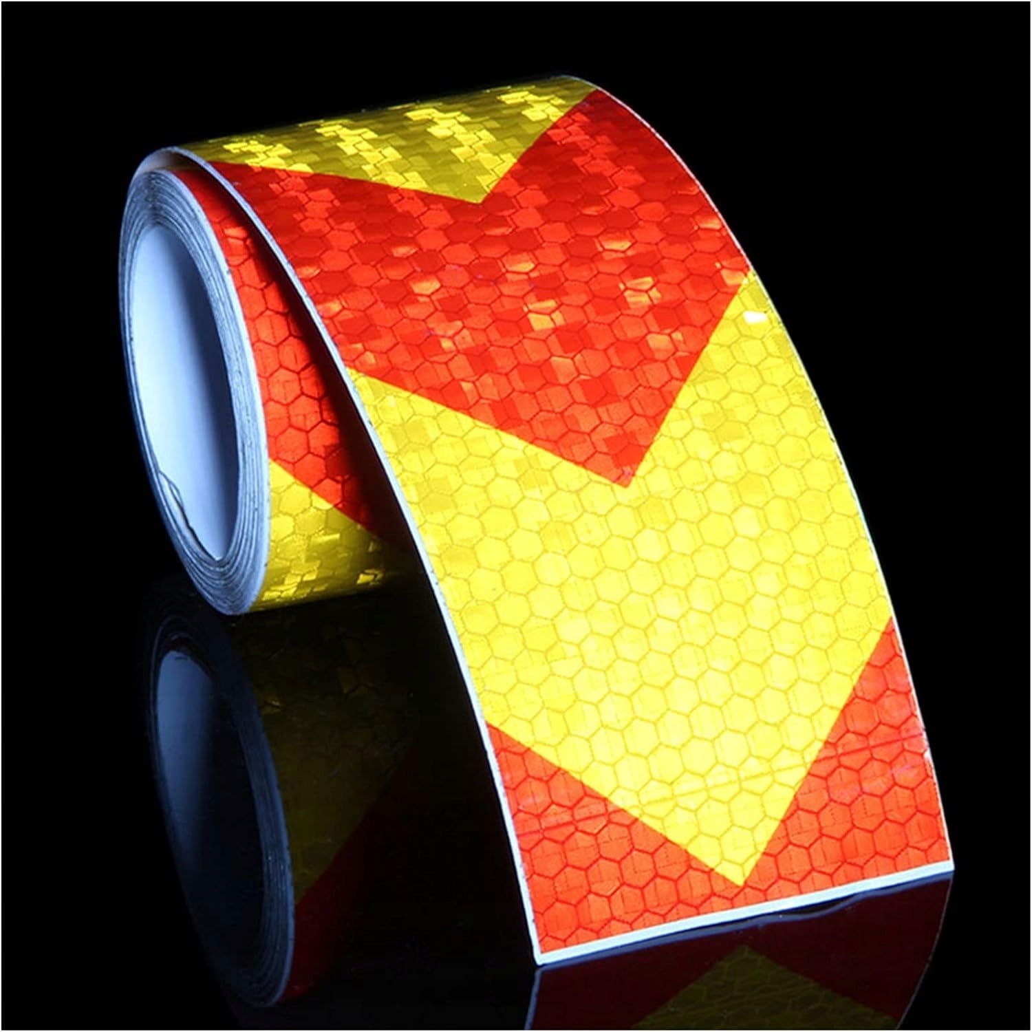 TAŚMA ODBLASKOWA SAMOPRZYLEPNA ŻÓŁTA NEONOWA STRZAŁKA KIERUNKOWA ODBLASK 5M Stan opakowania oryginalne