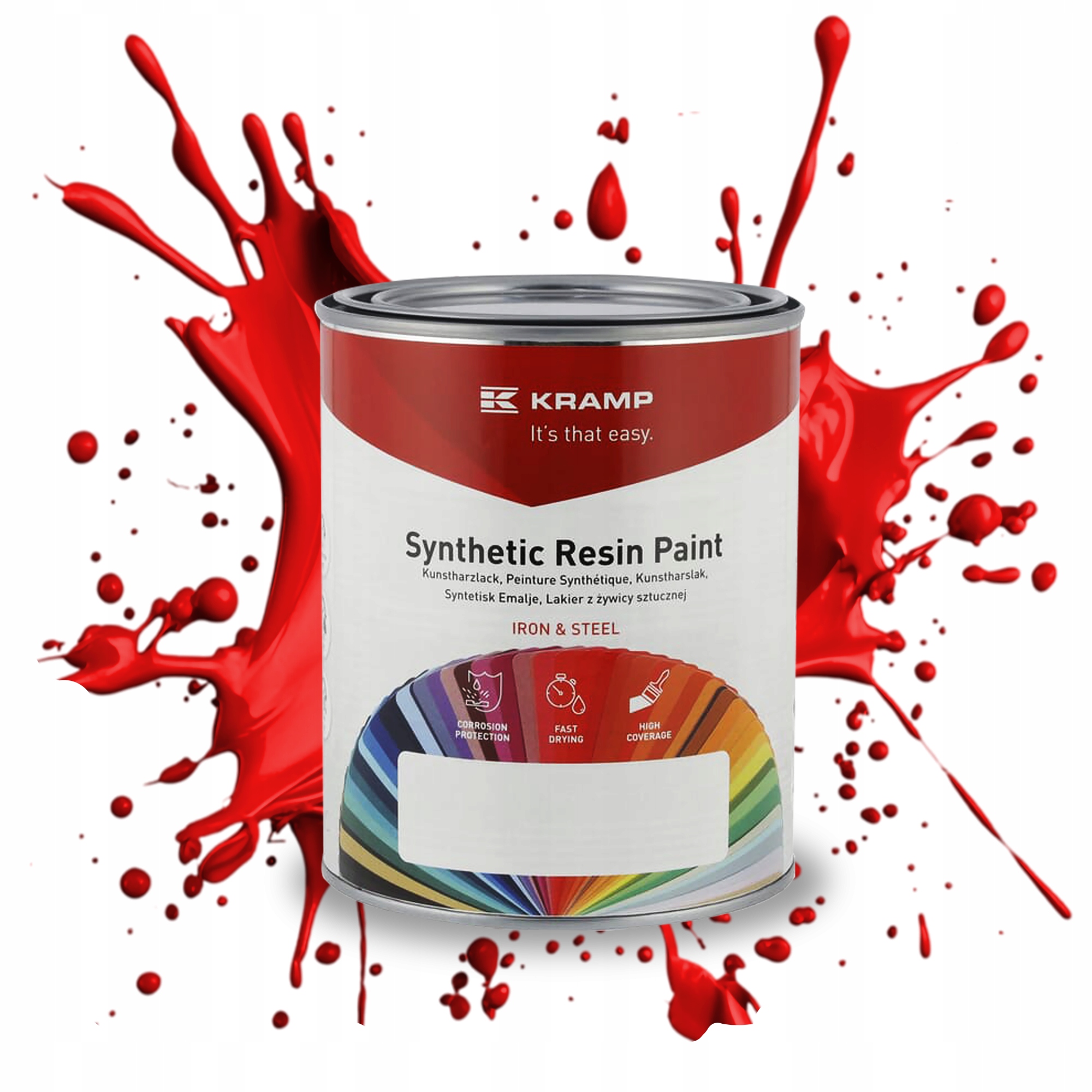 Lakier bazowy Kramp czerwony RAL3000 1000 ml