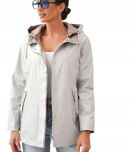 Dámská přechodová parka bunda s kapucí Wiola 42