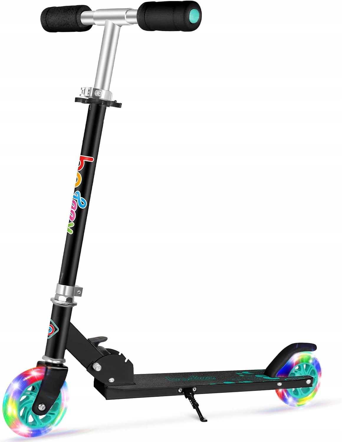 Hulajnoga Dziecięca Beleev V1 Składana Led 120 MM Czarna 50 Kg