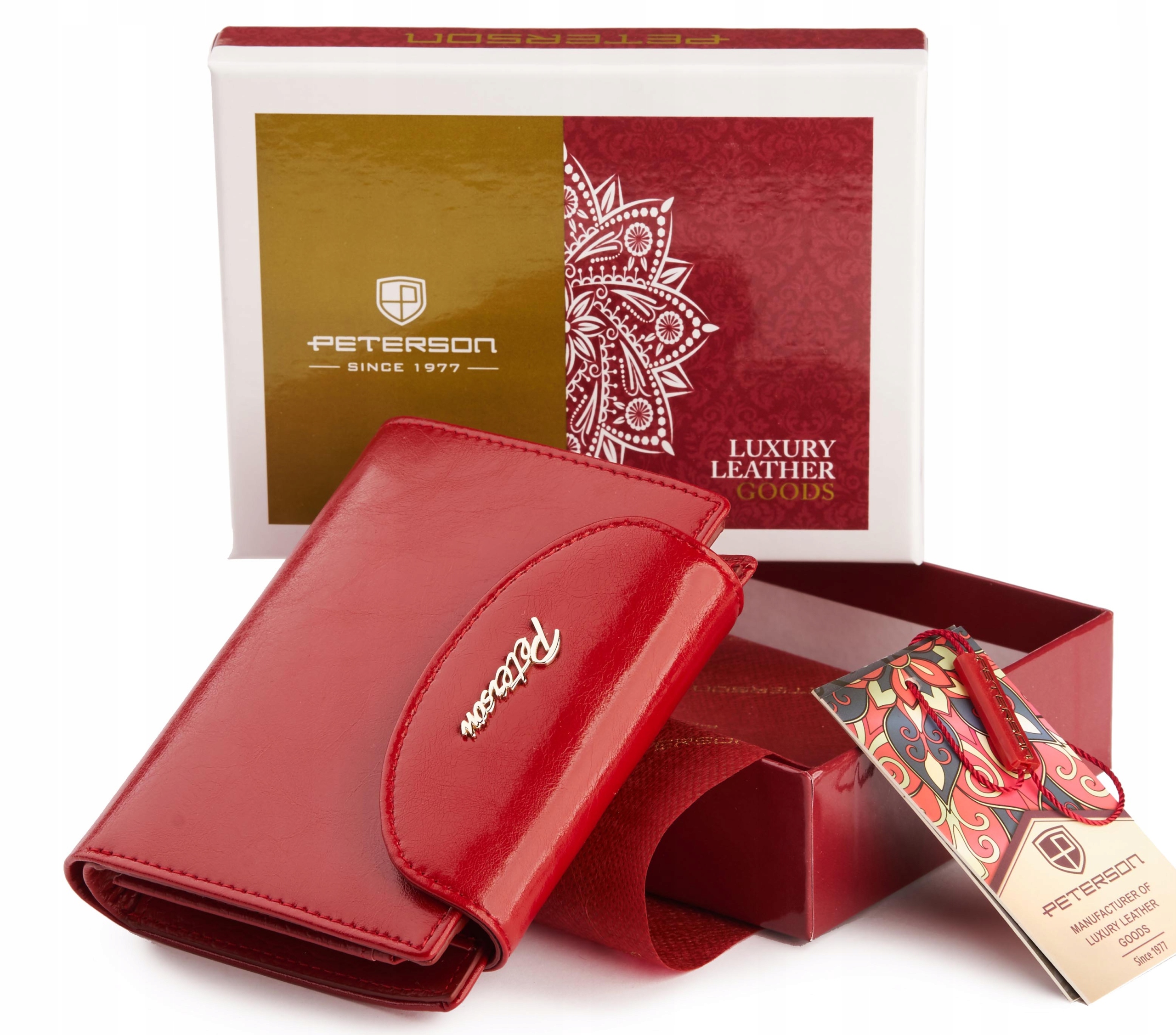 

Peterson Portfel Damski Skórzany Mały Stop Rfid