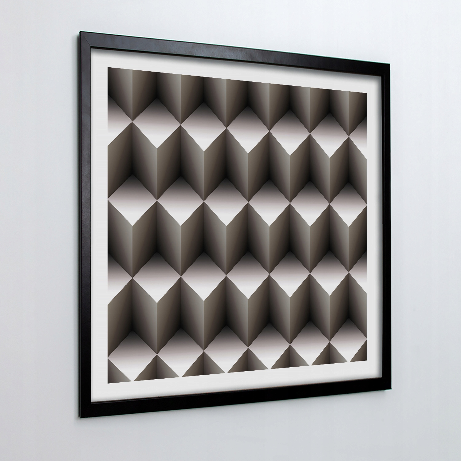 Moderní obraz s rámem Schody kostky 3D 50x50 cm