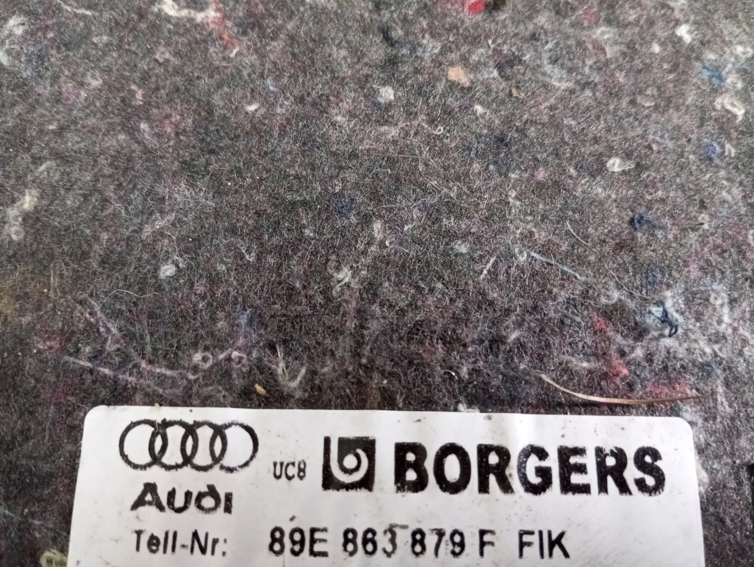 boot upholstery AUDI Q4 E-TRON 89E863880 89E863879F