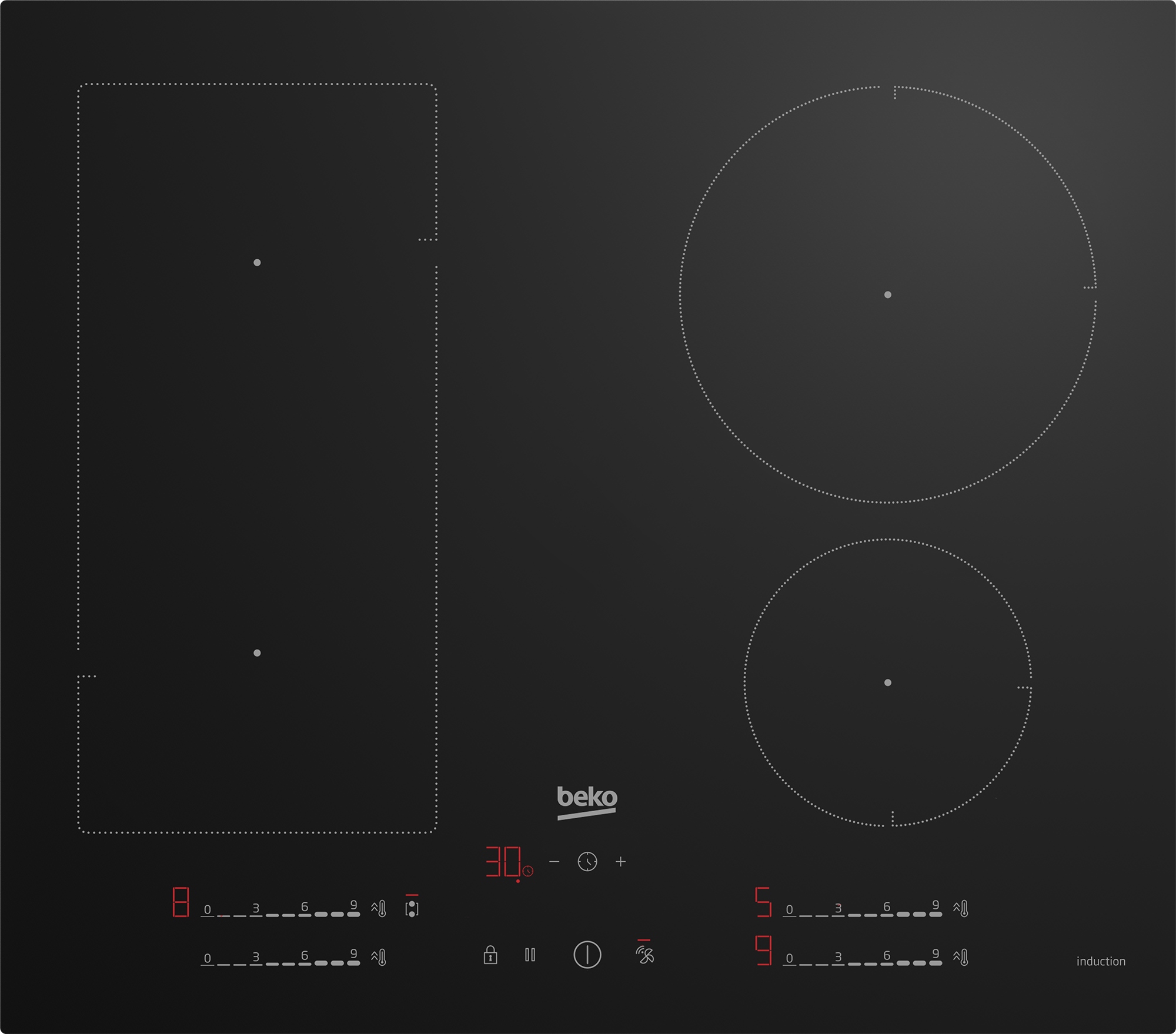 Płyta indukcyjna Beko HII64700UFT 60cm 4pola Czarny Booster HobToHood