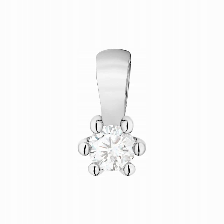 Zlatý přívěsek s laboratorním diamantem 0,10 ct, bílé zlato