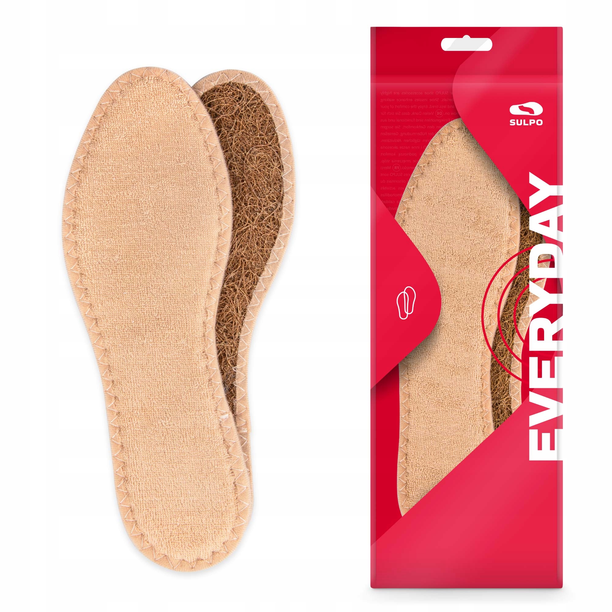 

Przeciwpotne wkładki do butów kokos frotte 39