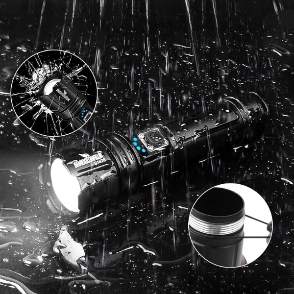 MOCNA LATARKA TAKTYCZNA 10000 lumenów USB WOJSKOWA Kod producenta lin573