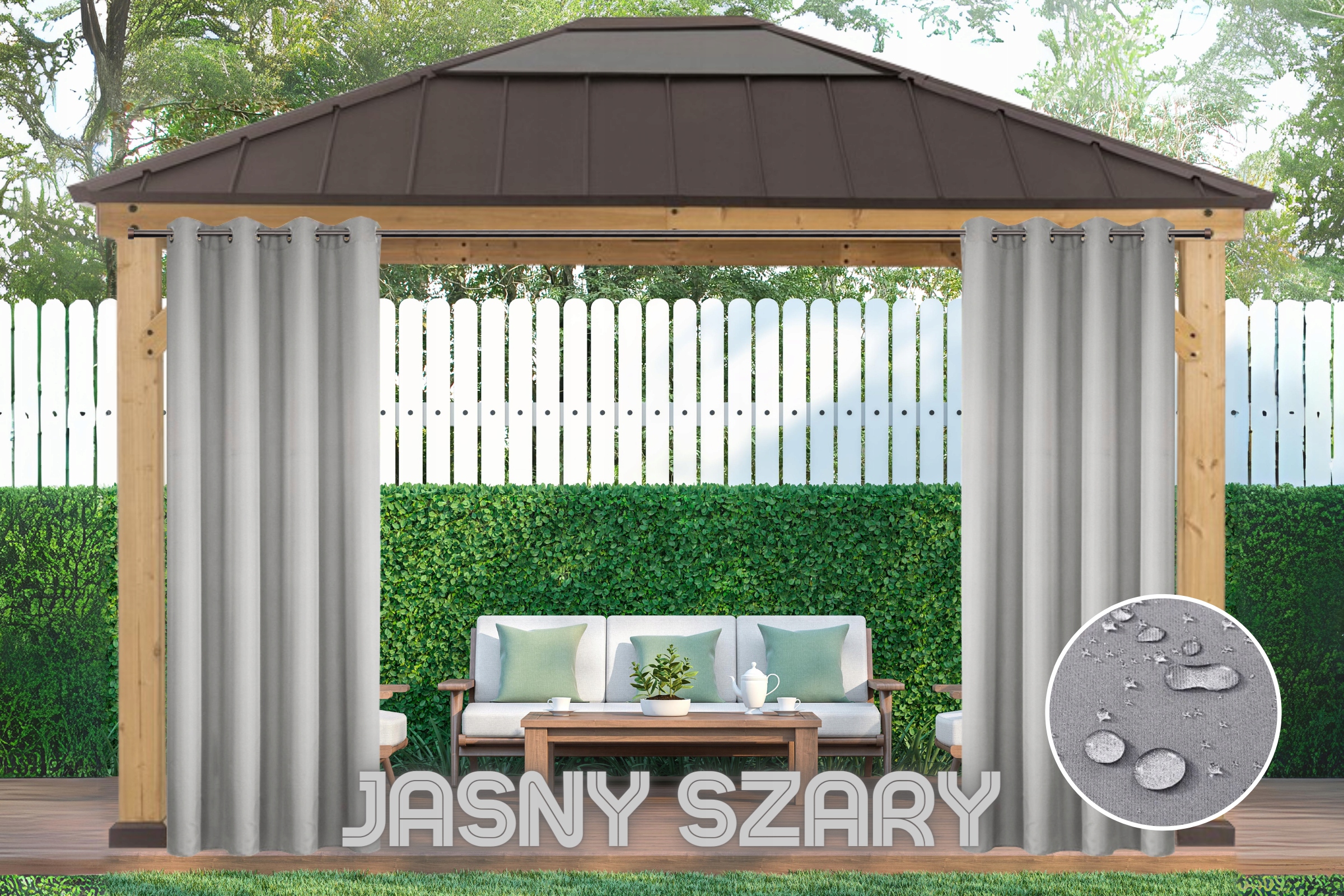 ZASŁONY WODOODPORNE 155x220 WODOSZCZELNE GRAFITOWE Kod producenta ZASŁONA NA TARAS ALTANĘ WODOSZCZELNA 220