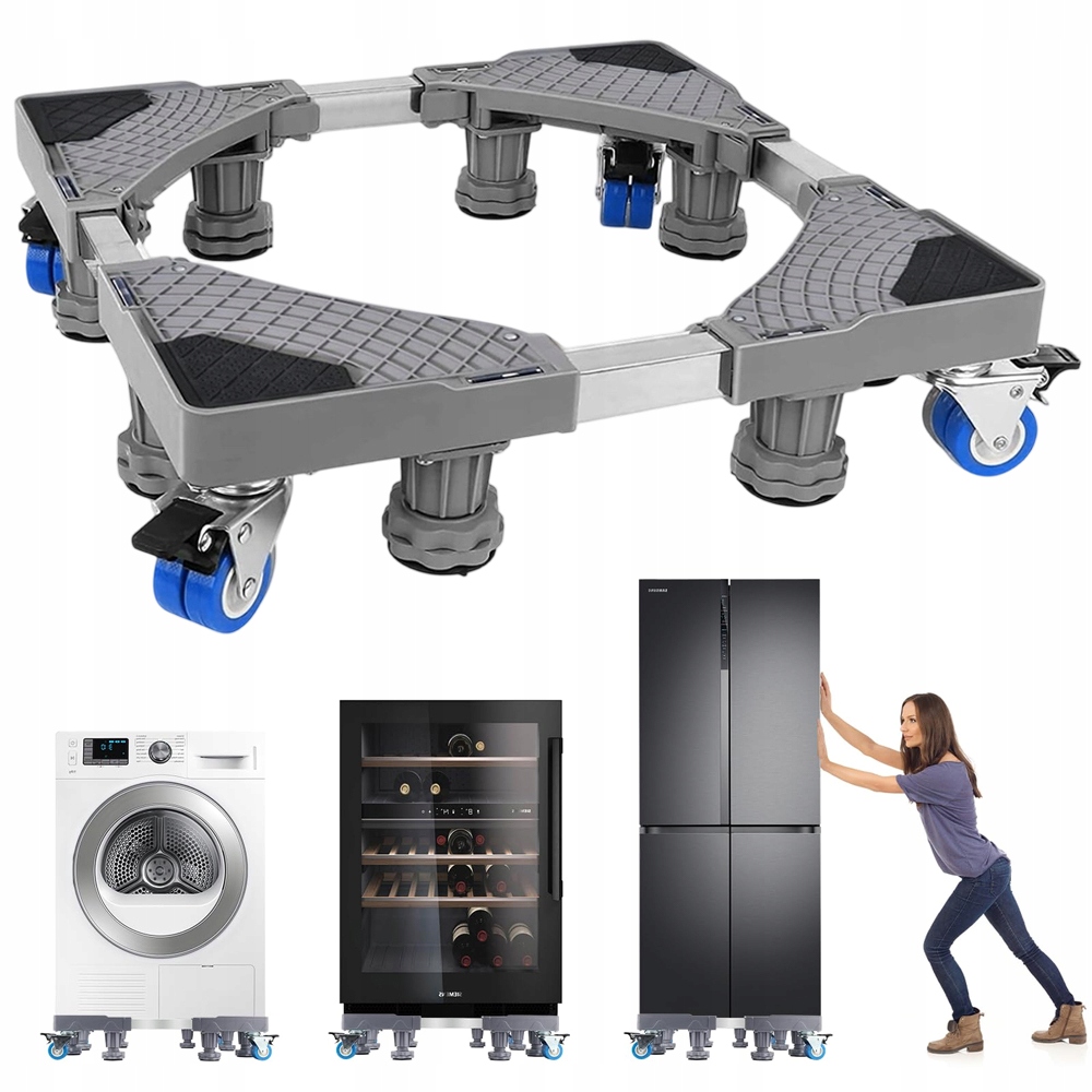 Stojak Pod Pralkę na 4 Kółkach, Udźwig 250KG Podstawa Pod Pralkę,Regulowana