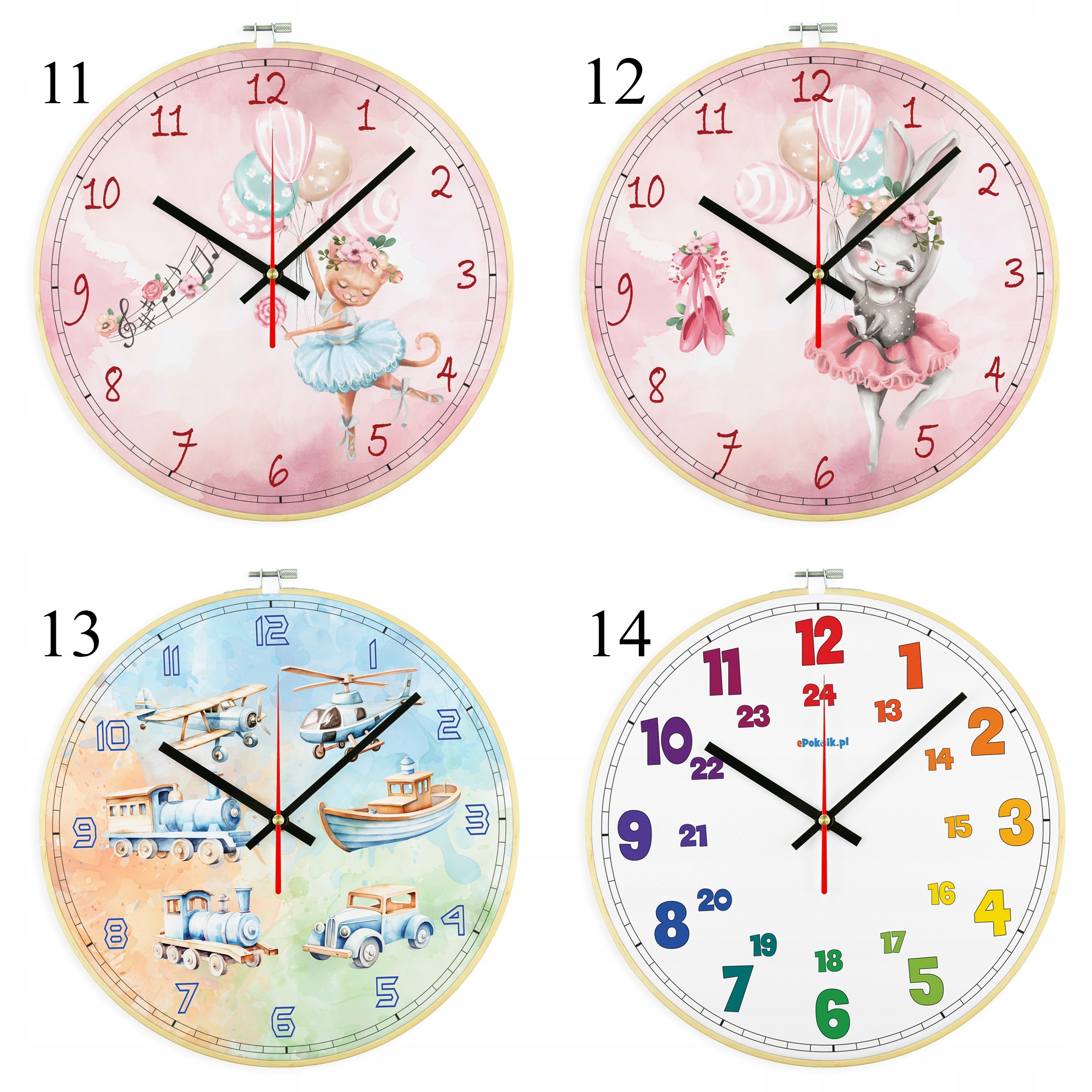 Baletnica 2 Zegar ścienny na płótnie JAK OBRAZ 2w1 Bezgłośny mechanizm Tarcza analogowa