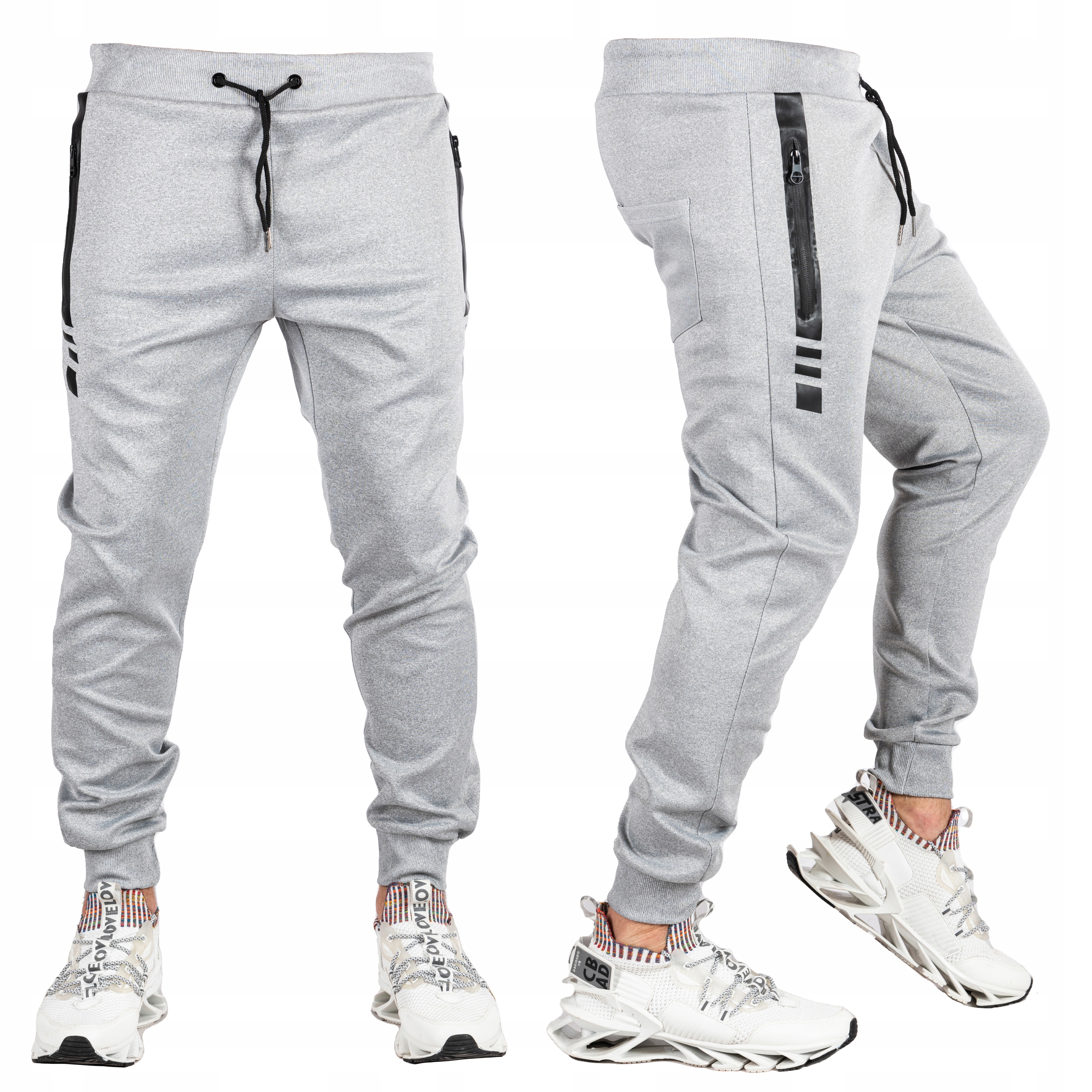 

Spodnie Joggery dresowe Szare Largo r.M