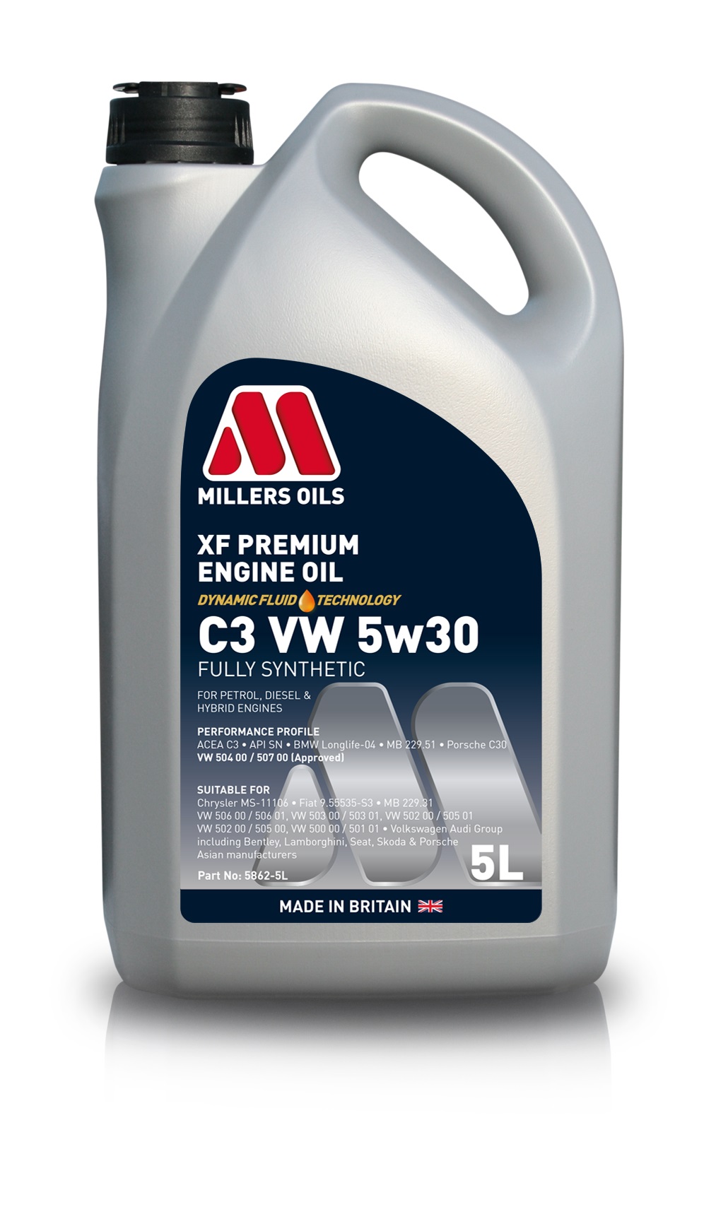 LUBRICANTE MANNOL 5W30 SN/CF ACEA C3 O.E.M. VW/AUDI/SKODA 5L - PROTECK